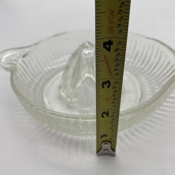 Vintage Glass Juicer Orange Juice Reamer Depression Glass Handle Spout 8” Long - Picture 6 of 7